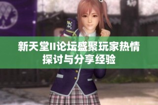 新天堂II论坛盛聚玩家热情探讨与分享经验