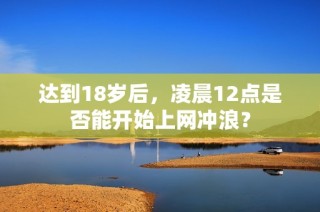 达到18岁后，凌晨12点是否能开始上网冲浪？