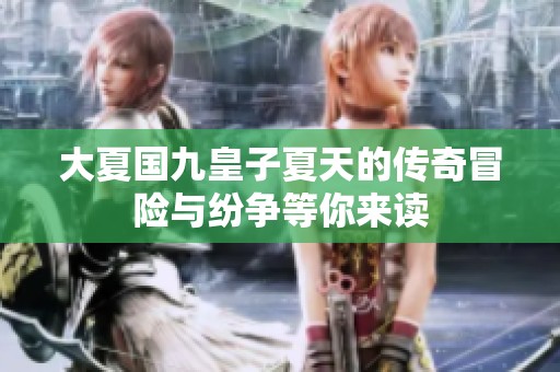 大夏国九皇子夏天的传奇冒险与纷争等你来读