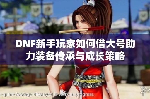 DNF新手玩家如何借大号助力装备传承与成长策略