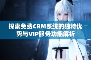 探索免费CRM系统的独特优势与VIP服务功能解析