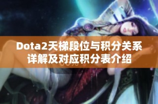 Dota2天梯段位与积分关系详解及对应积分表介绍
