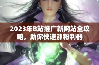 2023年B站推广新网站全攻略，助你快速涨粉利器