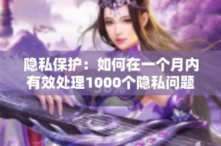 隐私保护：如何在一个月内有效处理1000个隐私问题