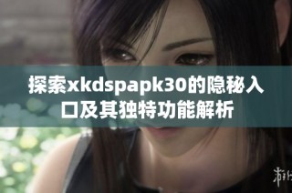 探索xkdspapk30的隐秘入口及其独特功能解析