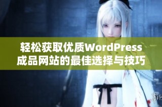 轻松获取优质WordPress成品网站的最佳选择与技巧