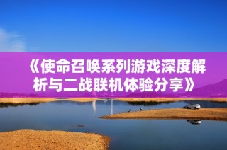 《使命召唤系列游戏深度解析与二战联机体验分享》