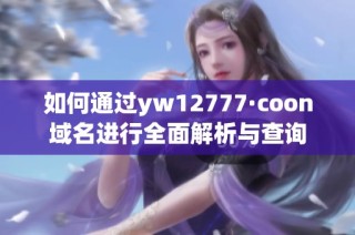 如何通过yw12777·coon域名进行全面解析与查询