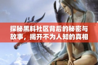 探秘黑料社区背后的秘密与故事，揭开不为人知的真相