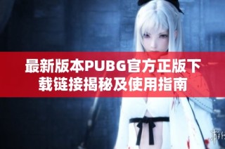 最新版本PUBG官方正版下载链接揭秘及使用指南