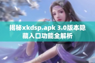 揭秘xkdsp.apk 3.0版本隐藏入口功能全解析