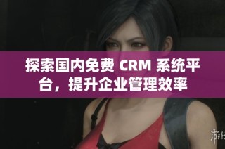 探索国内免费 CRM 系统平台，提升企业管理效率