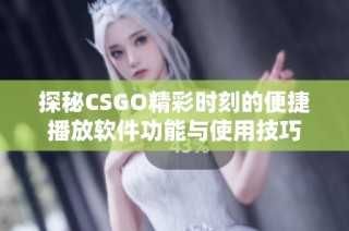 探秘CSGO精彩时刻的便捷播放软件功能与使用技巧