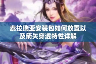 泰拉瑞亚安装包如何放置以及箭矢穿透特性详解