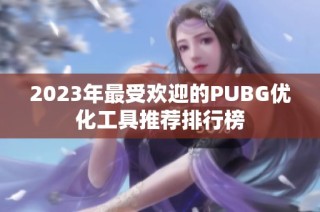 2023年最受欢迎的PUBG优化工具推荐排行榜