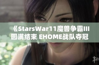 《StarsWar11魔兽争霸Ⅲ圆满结束 EHOME战队夺冠精彩呈现》