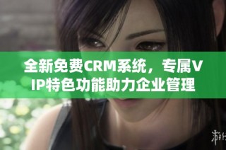 全新免费CRM系统，专属VIP特色功能助力企业管理