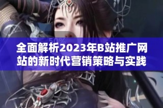 全面解析2023年B站推广网站的新时代营销策略与实践