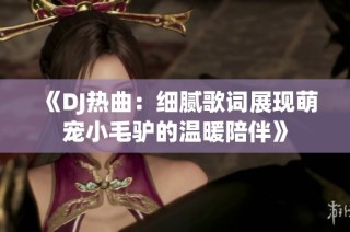 《DJ热曲：细腻歌词展现萌宠小毛驴的温暖陪伴》