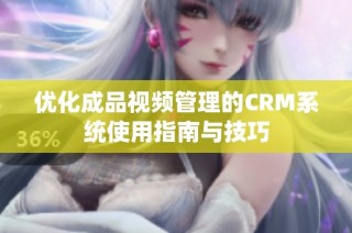 优化成品视频管理的CRM系统使用指南与技巧