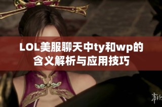 LOL美服聊天中ty和wp的含义解析与应用技巧