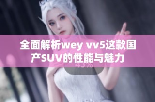 全面解析wey vv5这款国产SUV的性能与魅力