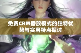 免费CRM播放模式的独特优势与实用特点探讨