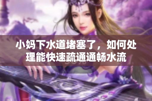 小妈下水道堵塞了，如何处理能快速疏通通畅水流