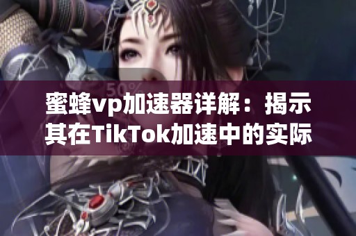 蜜蜂vp加速器详解：揭示其在TikTok加速中的实际效用