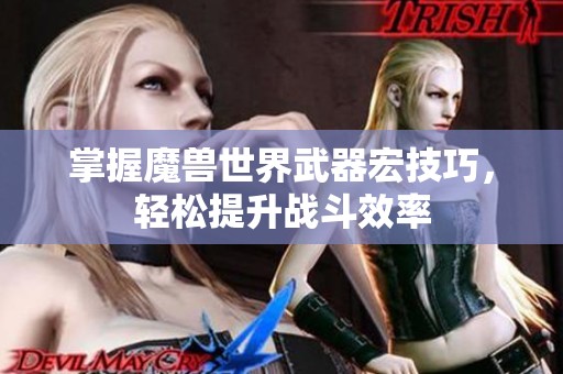 掌握魔兽世界武器宏技巧，轻松提升战斗效率