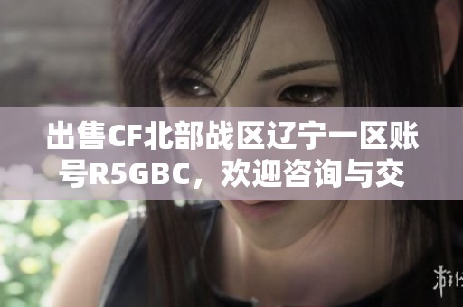 出售CF北部战区辽宁一区账号R5GBC，欢迎咨询与交易