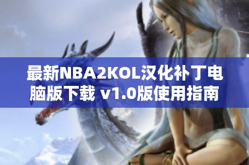 最新NBA2KOL汉化补丁电脑版下载 v1.0版使用指南