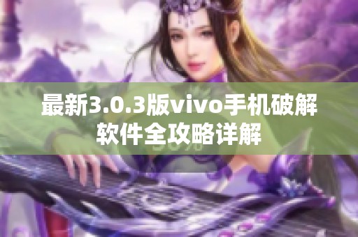 最新3.0.3版vivo手机破解软件全攻略详解