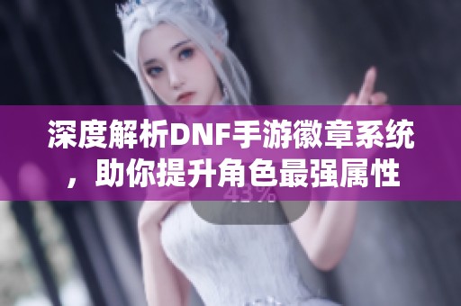 深度解析DNF手游徽章系统，助你提升角色最强属性