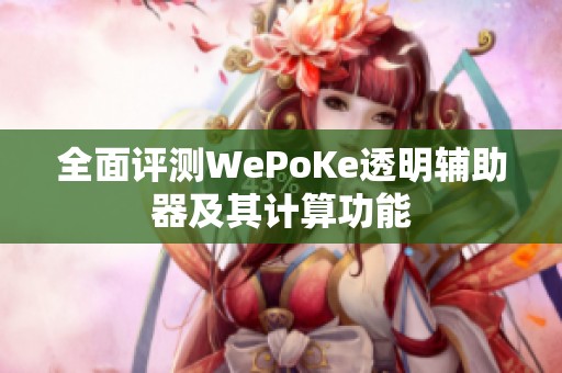 全面评测WePoKe透明辅助器及其计算功能