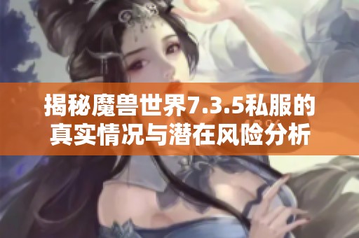 揭秘魔兽世界7.3.5私服的真实情况与潜在风险分析