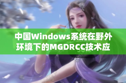 中国Windows系统在野外环境下的MGDRCC技术应用探讨