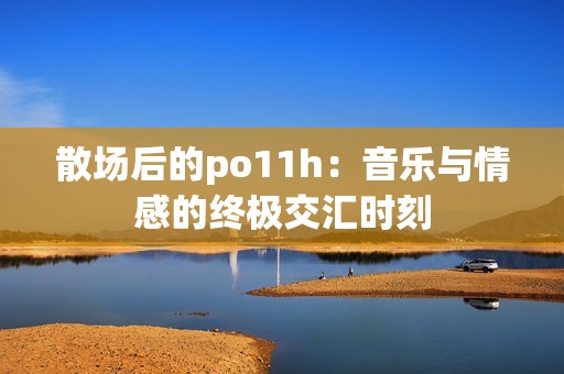 散场后的po11h：音乐与情感的终极交汇时刻