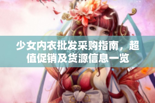 少女内衣批发采购指南，超值促销及货源信息一览