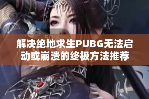 解决绝地求生PUBG无法启动或崩溃的终极方法推荐