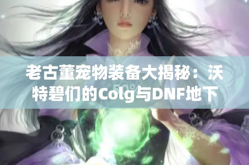 老古董宠物装备大揭秘：沃特碧们的Colg与DNF地下探险分享