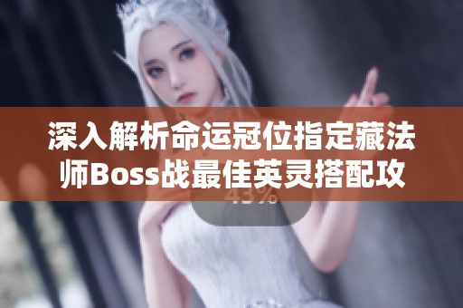 深入解析命运冠位指定藏法师Boss战最佳英灵搭配攻略