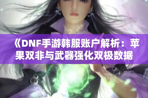 《DNF手游韩服账户解析：苹果双非与武器强化双极数据》