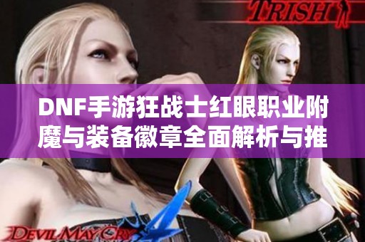 DNF手游狂战士红眼职业附魔与装备徽章全面解析与推荐